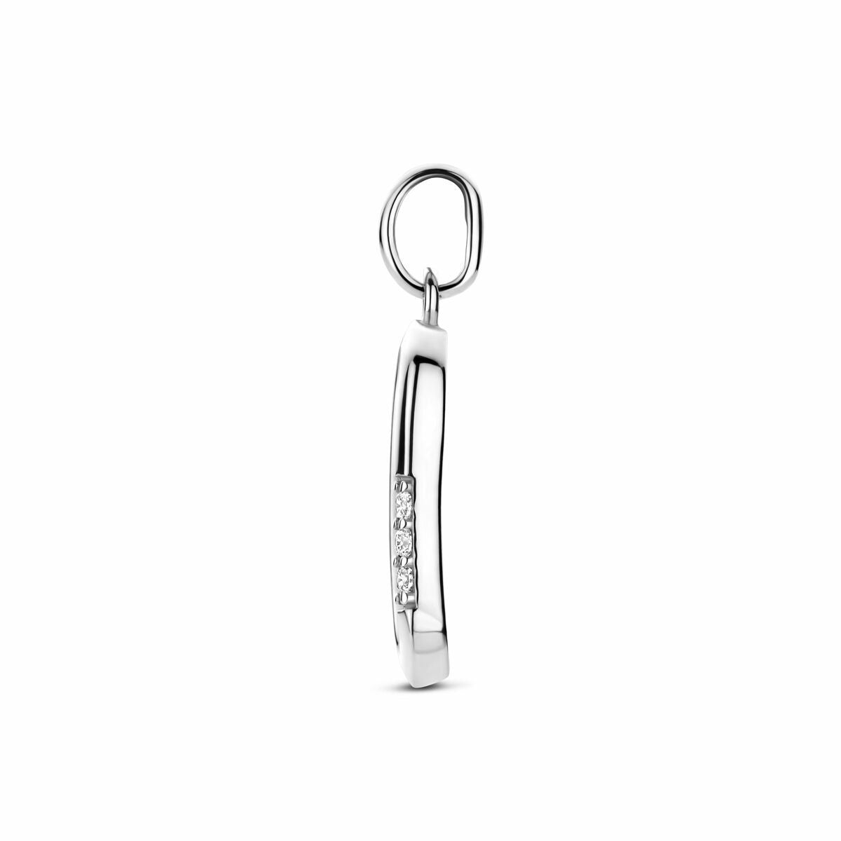 Colgante de plata con circonitas en engaste de 20 mm