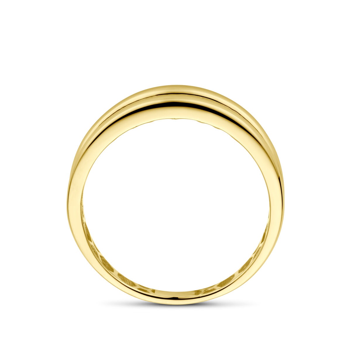 Anillo de mujer en oro amarillo con circonitas – 14k oro amarillo