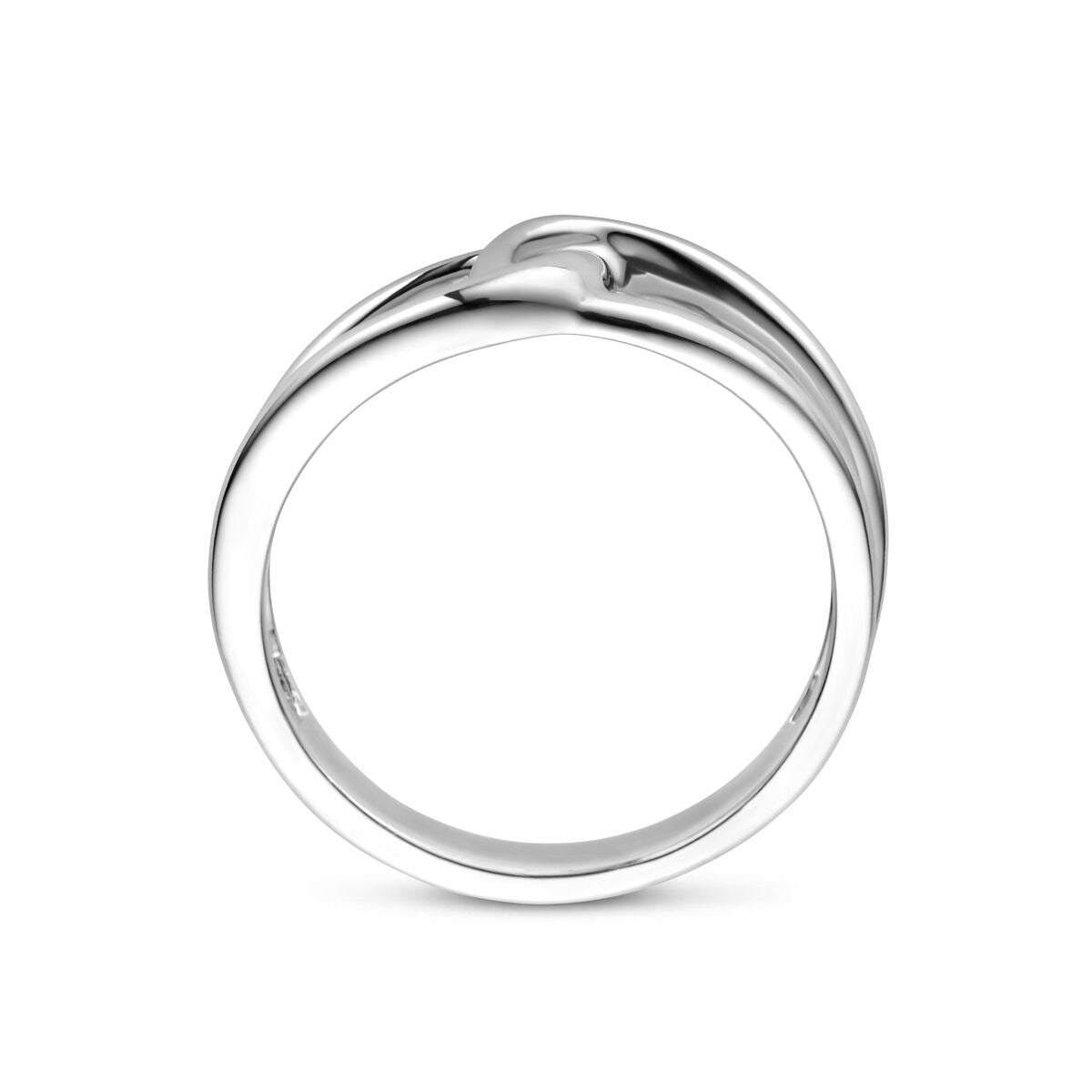 Anillo de plata rodiada 9 mm