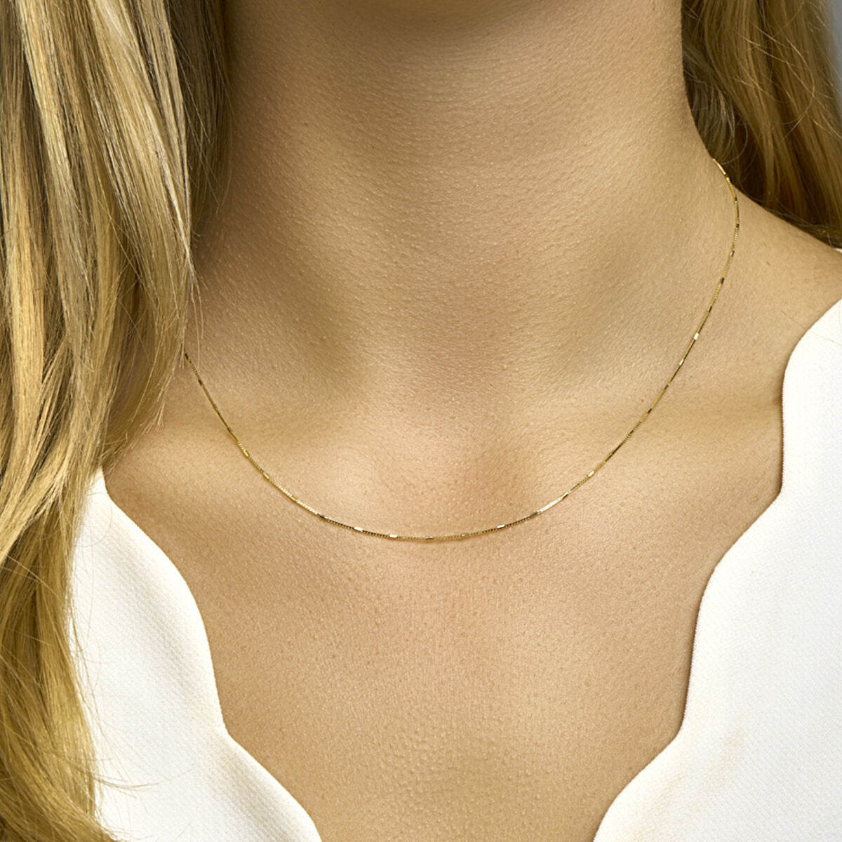 Collar veneciano de oro con barras – 14k