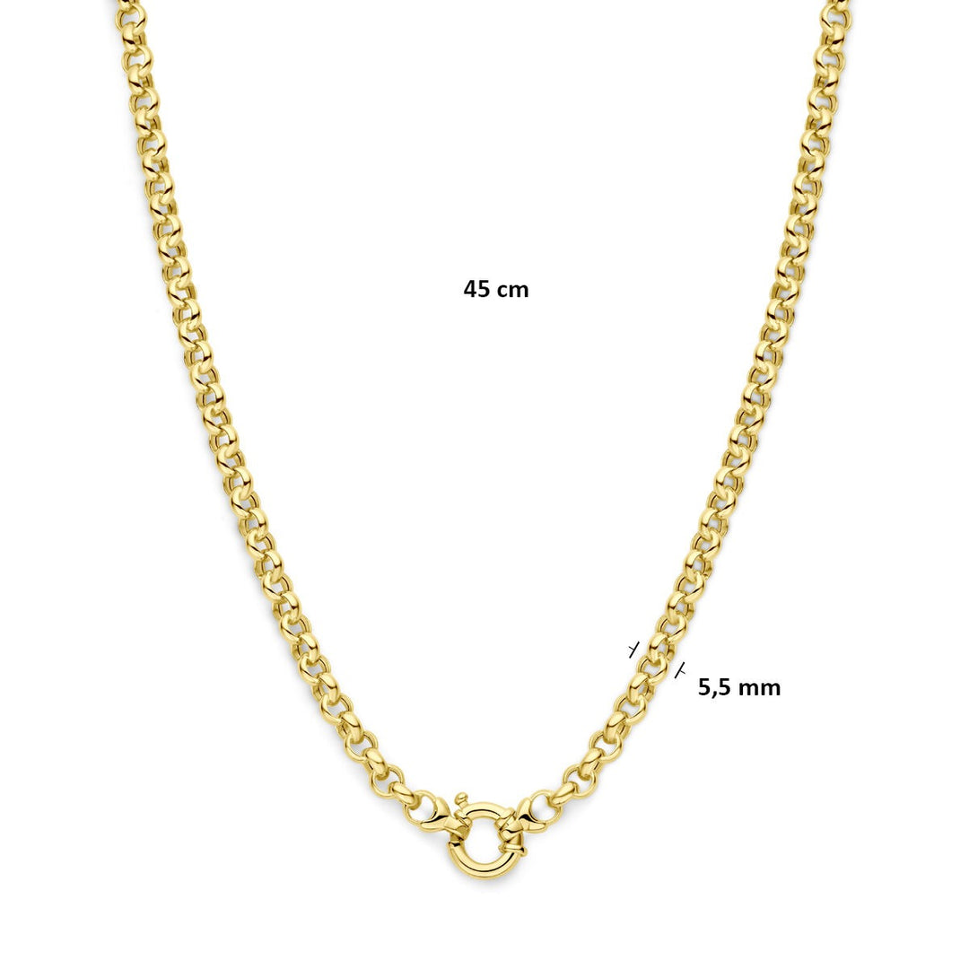 Gouden jasseron ketting – 14k, 5.5 mm