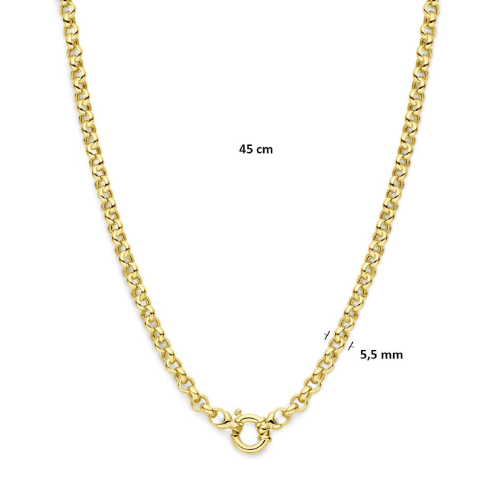Gouden jasseron ketting – 14k, 5.5 mm