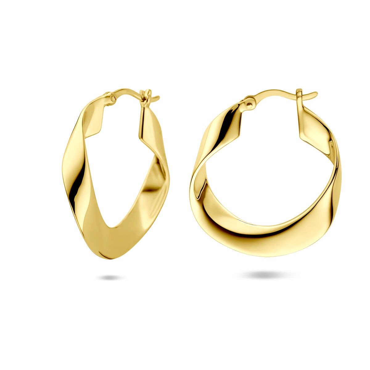 Aros chapados en oro – plata 925 con baño de oro amarillo 25 mm