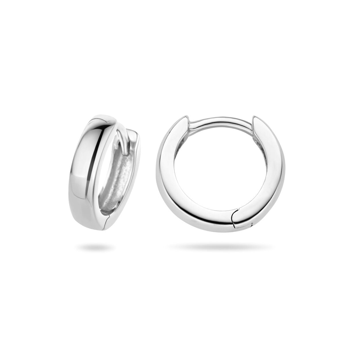 aros bola de plata rodiada