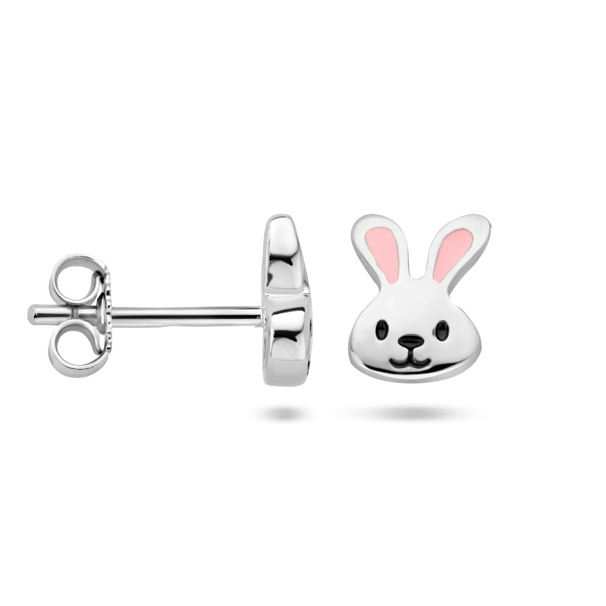 Pendientes de botón de plata con esmalte – joyería infantil