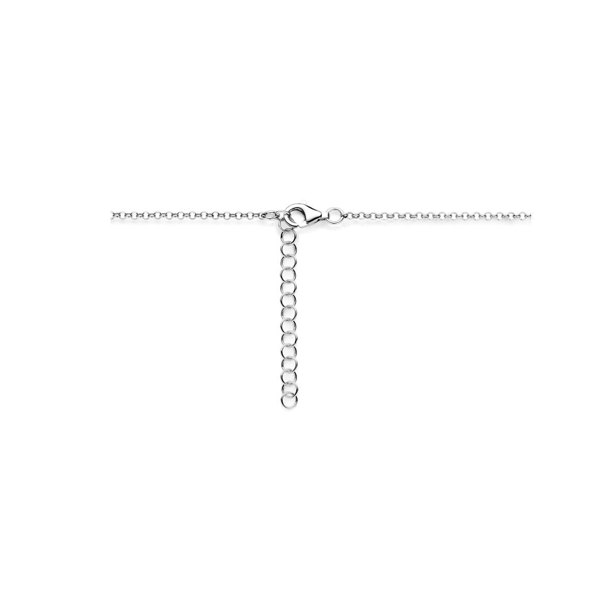 Collar de plata con corazón – rodiado plata 925 41 + 4 cm
