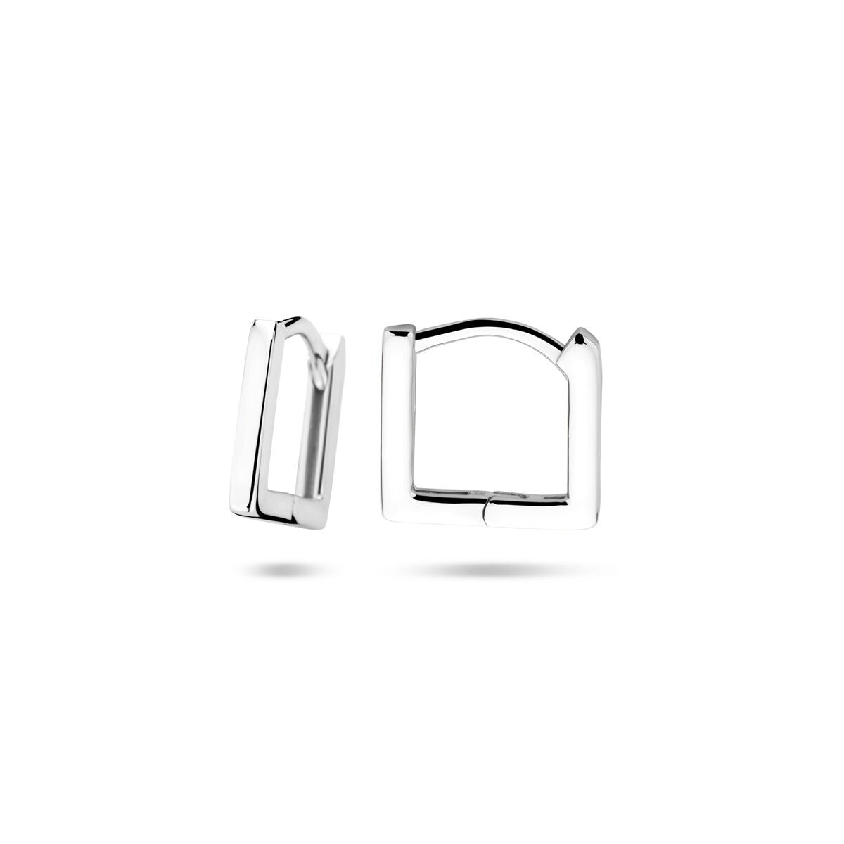 Aros de plata de mujer – aros chapados en rodio 11.5 mm