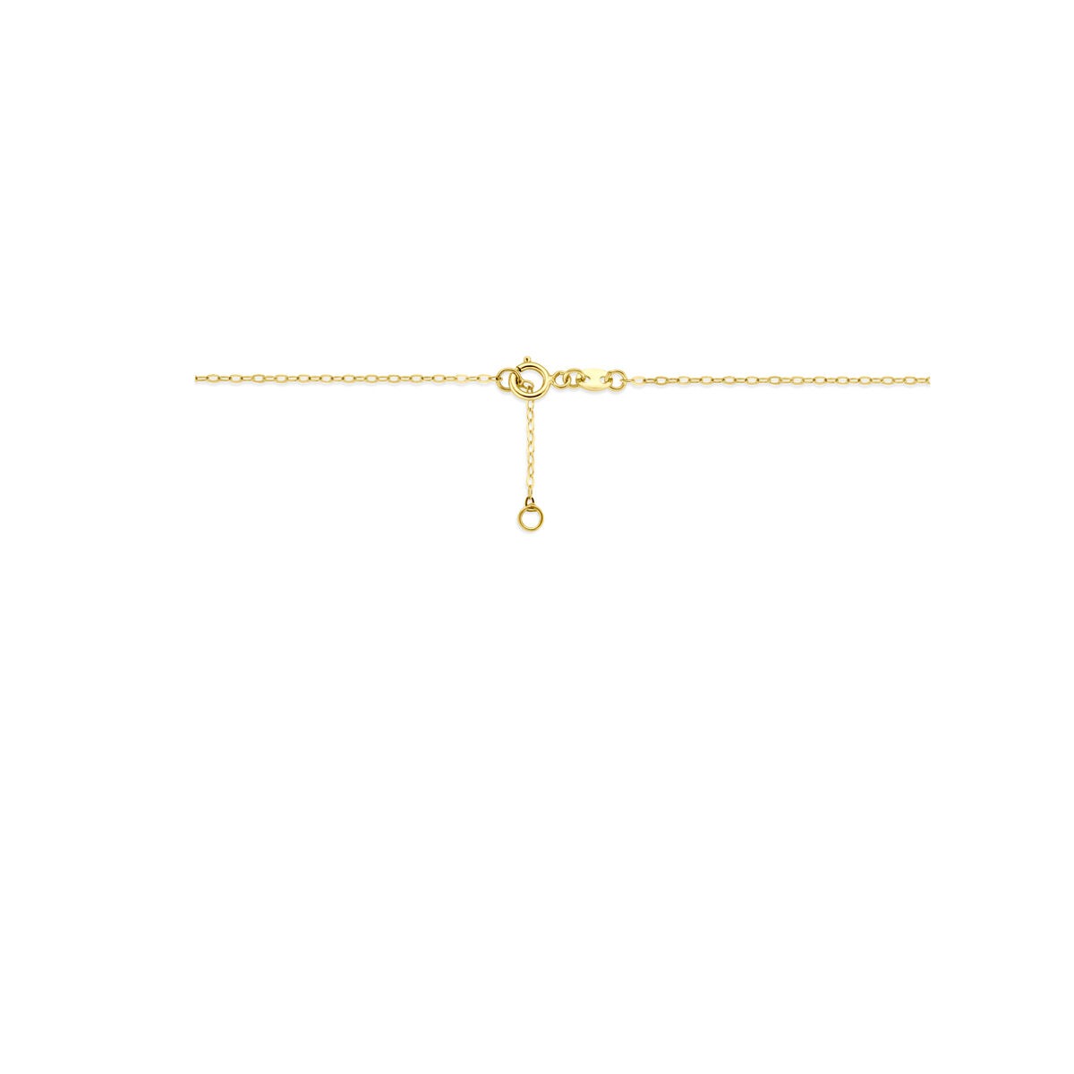collar de oro amarillo con corazones 40 - 42 cm