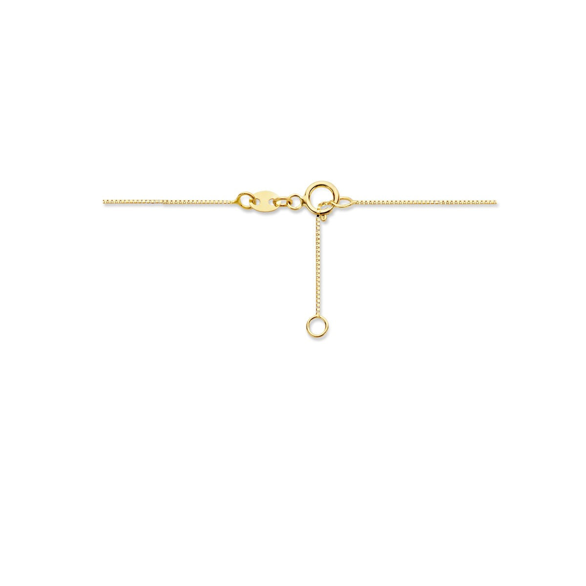 Collar de oro con circonitas – eslabón veneciano de 14k