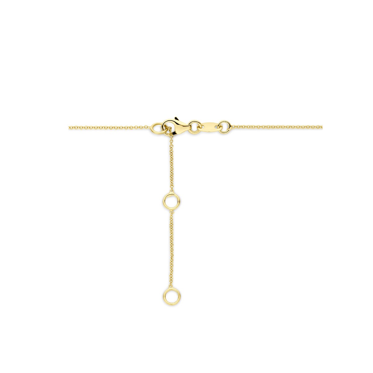 collar de oro amarillo de 14k con diamante – brillo refinado en diseño atemporal