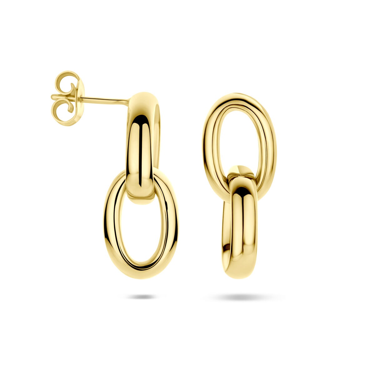 Pendientes de oro 14k oro amarillo 24 mm