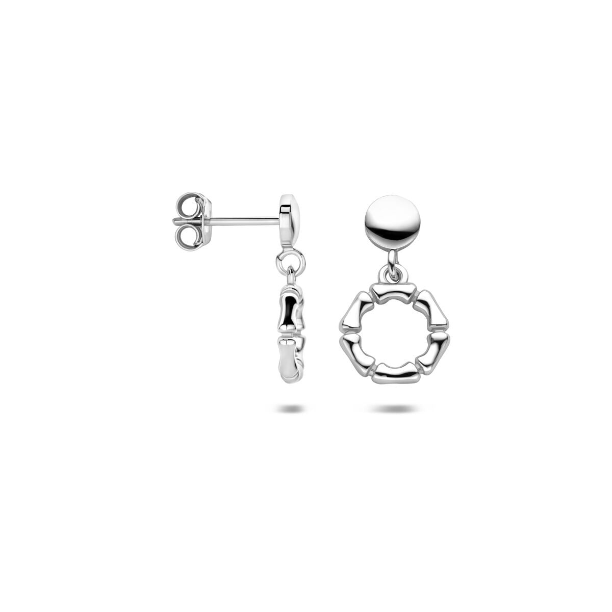Pendientes de mujer de plata – rodiados 925 plata 18 mm