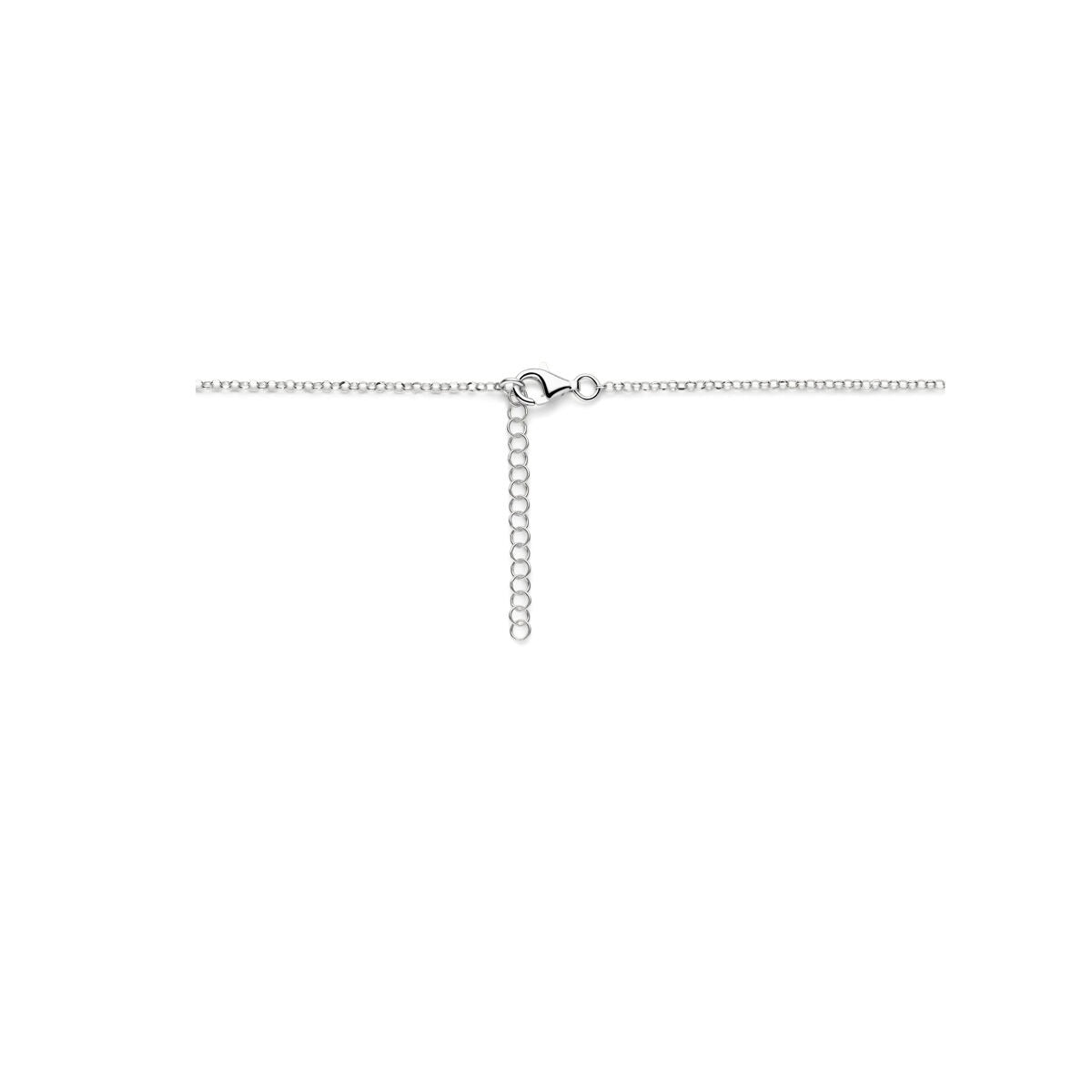 Collar de plata rodiado 925 con colgante en forma de gota – 42 + 5 cm