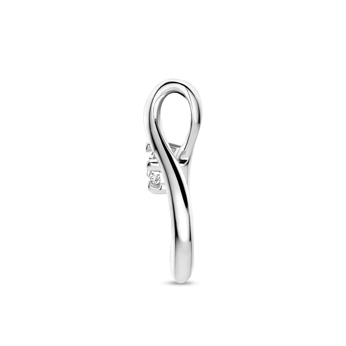 Colgante de plata infinito con circonitas – símbolo de conexión infinita