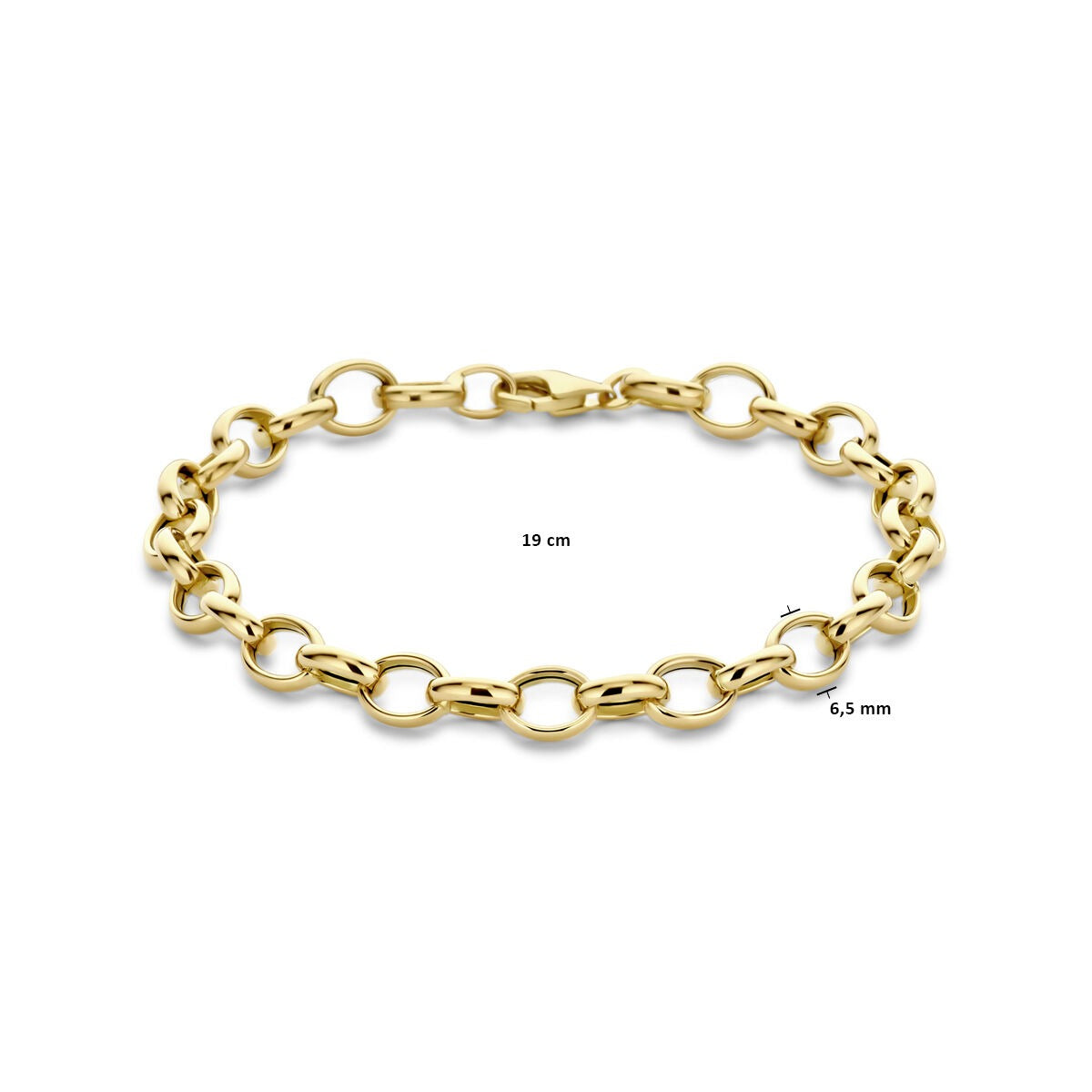 pulsera de oro amarillo de 14k con eslabones de fantasía – elegancia con carácter