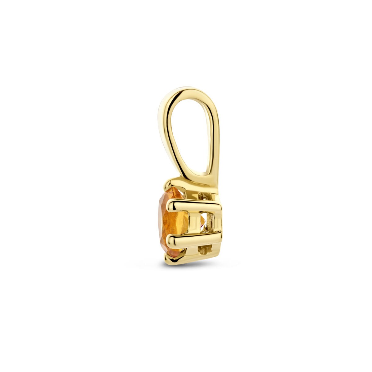 colgante de oro amarillo con citrino – joya de nacimiento