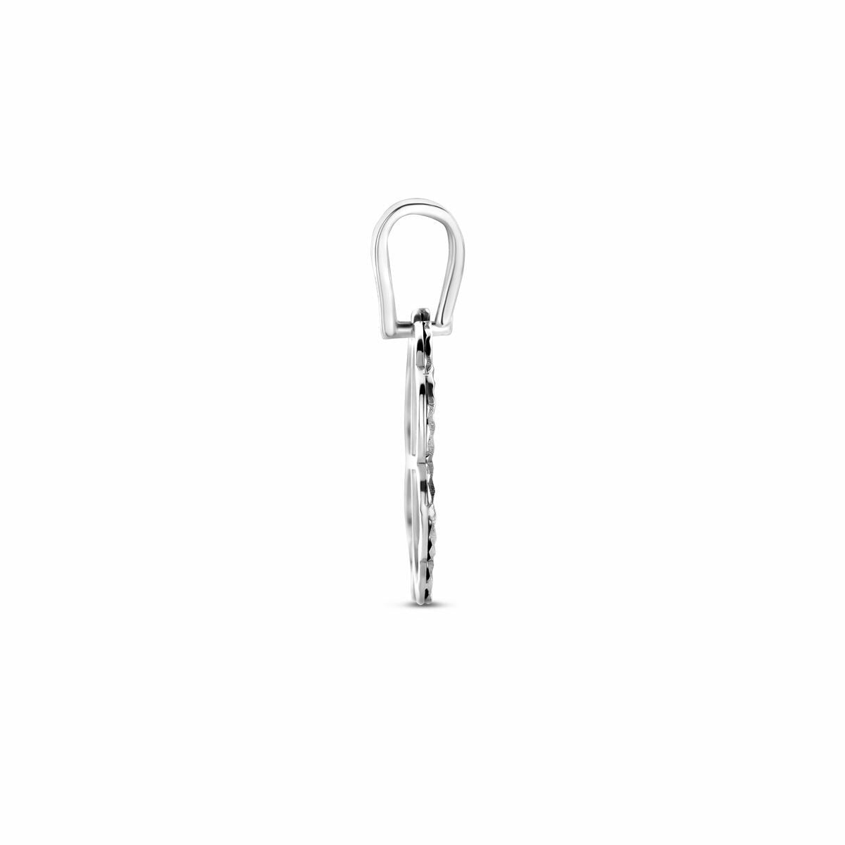 Colgante de mujer – rhodiumado en plata 925 en forma de flor