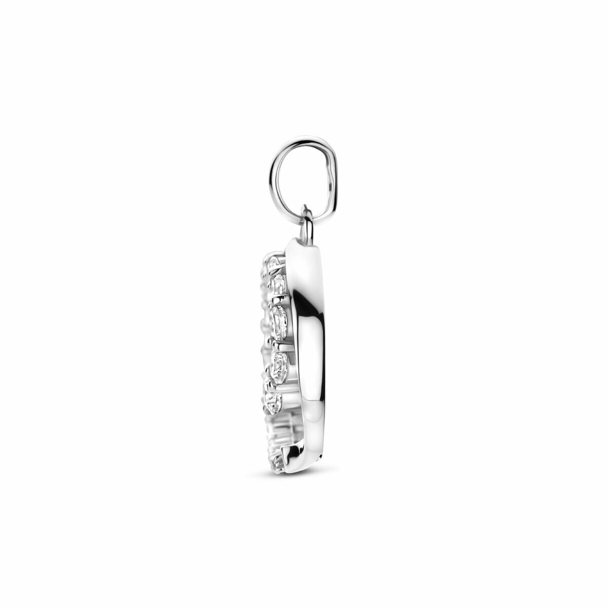 Colgante de plata con circonitas en engaste de 20 mm