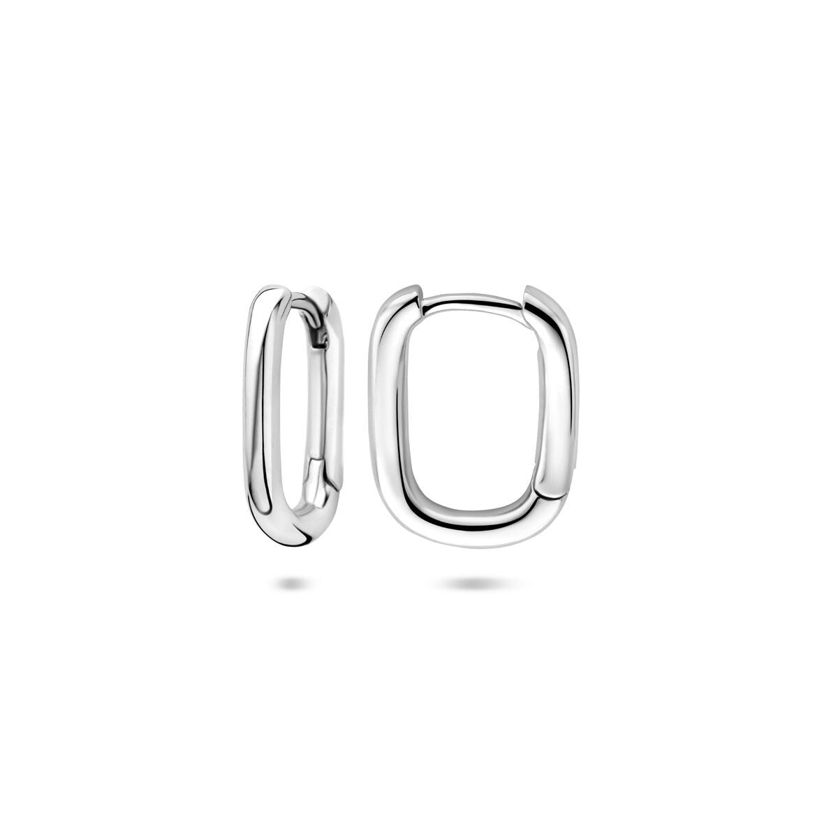 Aros de plata rodiada