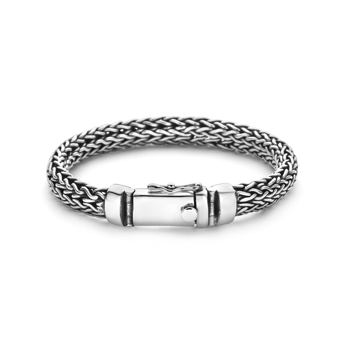 Pulsera de zorro oxidada de plata 925 9 mm