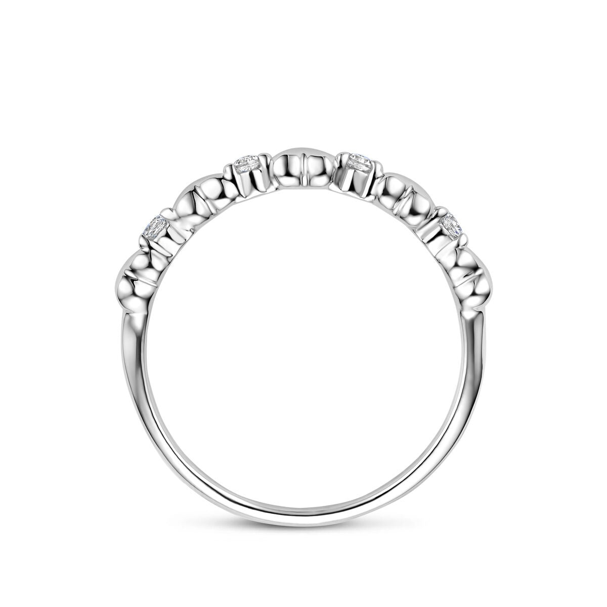 anillo de corazones zirconia plata rodiada