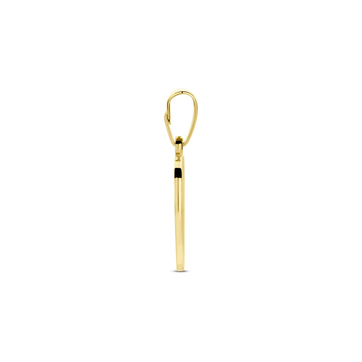 colgante de oro amarillo en forma de corazón