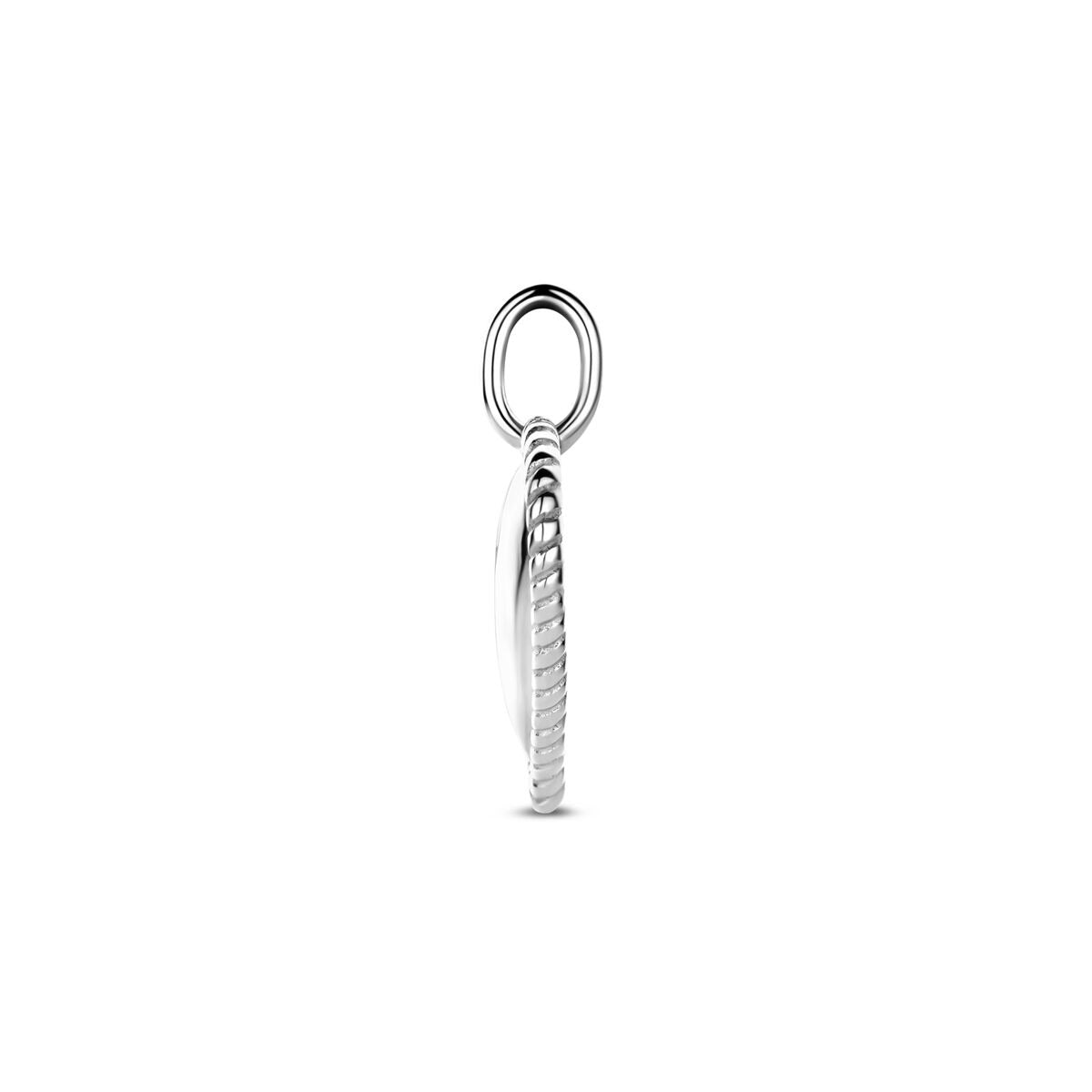 Colgante de plata con corazón – Joyería de mujer rodiada 19,5 mm