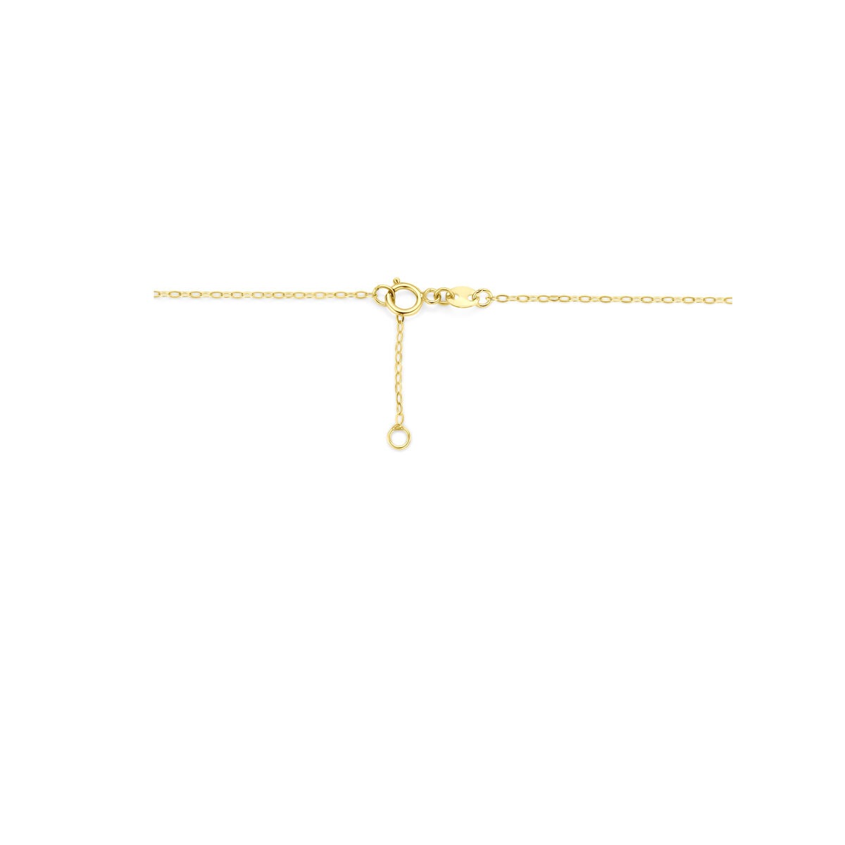 collar de oro amarillo con colgante de corazón