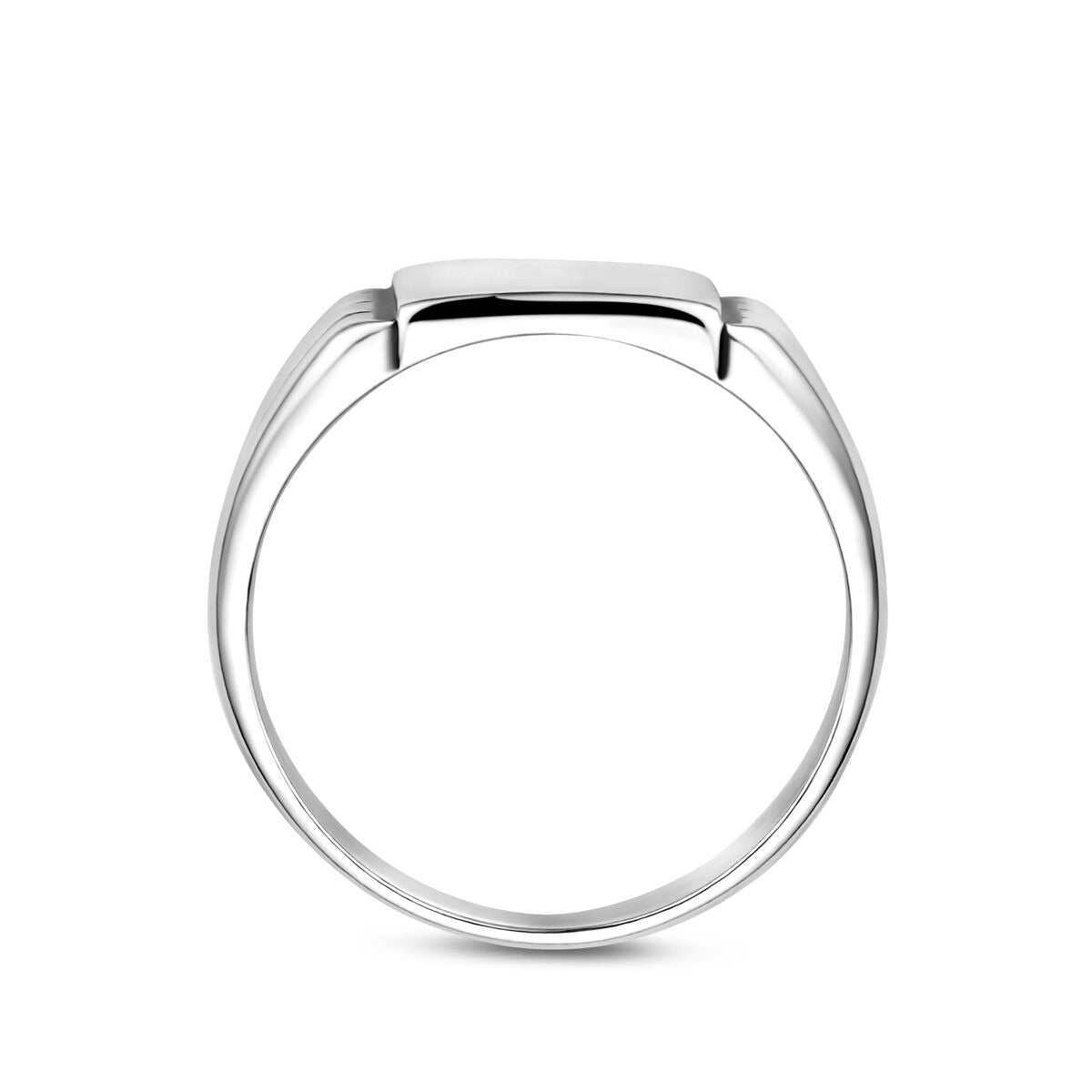 Anillo de sello de hombre en plata oxidada – 13x11,5mm