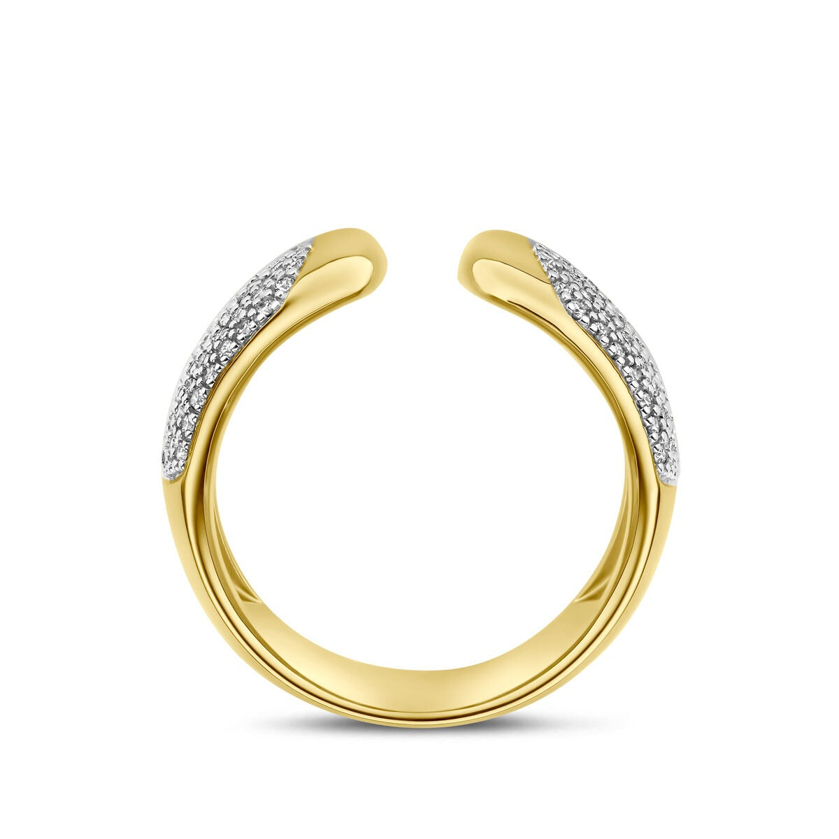anillo de oro amarillo de 14k con diamante