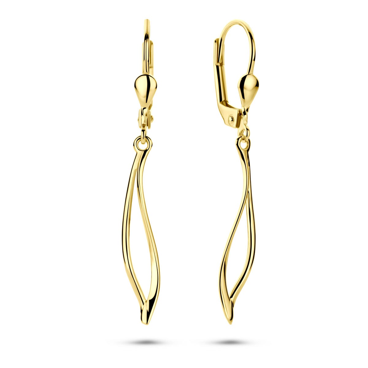 Aros de oro amarillo 14k – gancho brisur