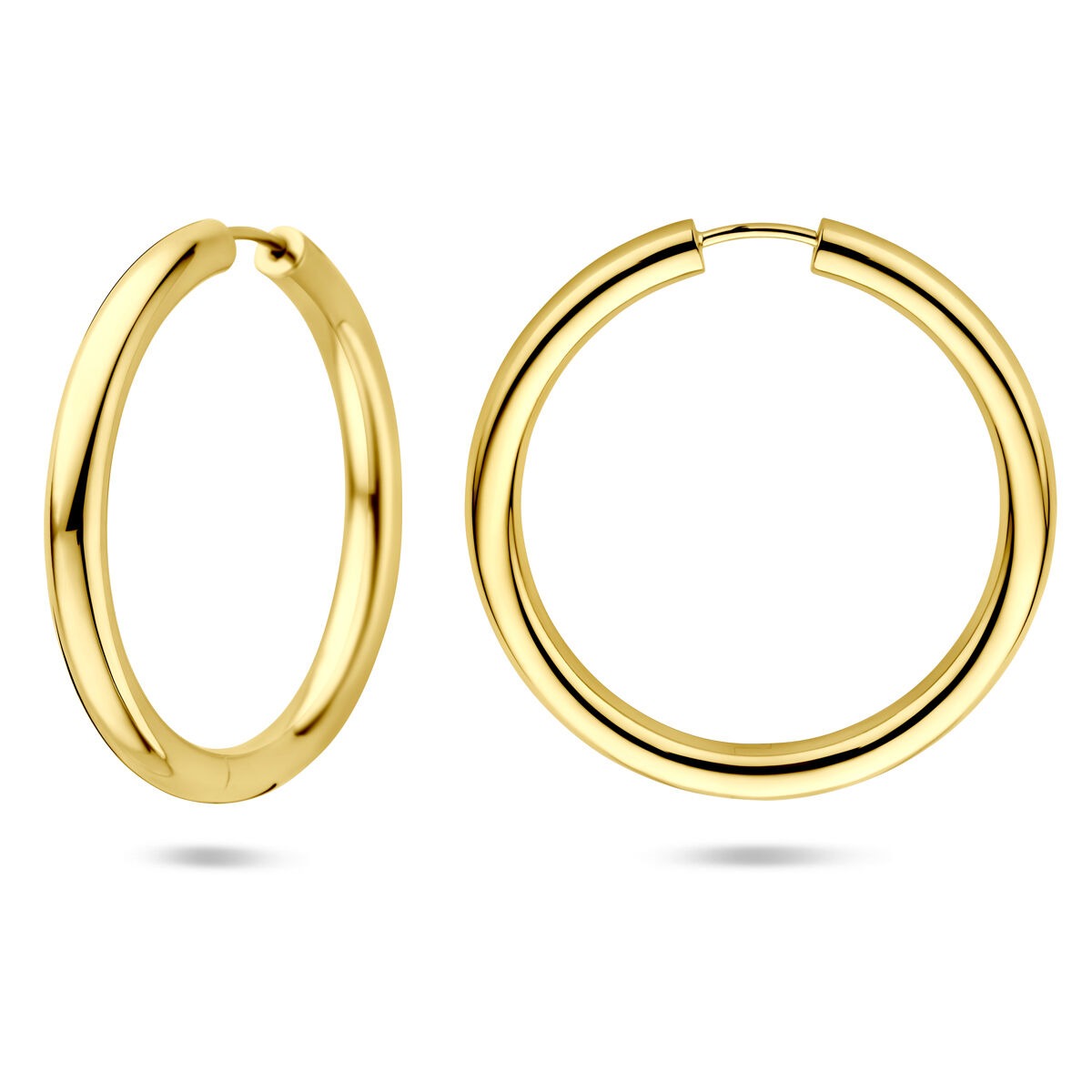 Aros chapados en oro de plata 925 – 39 mm