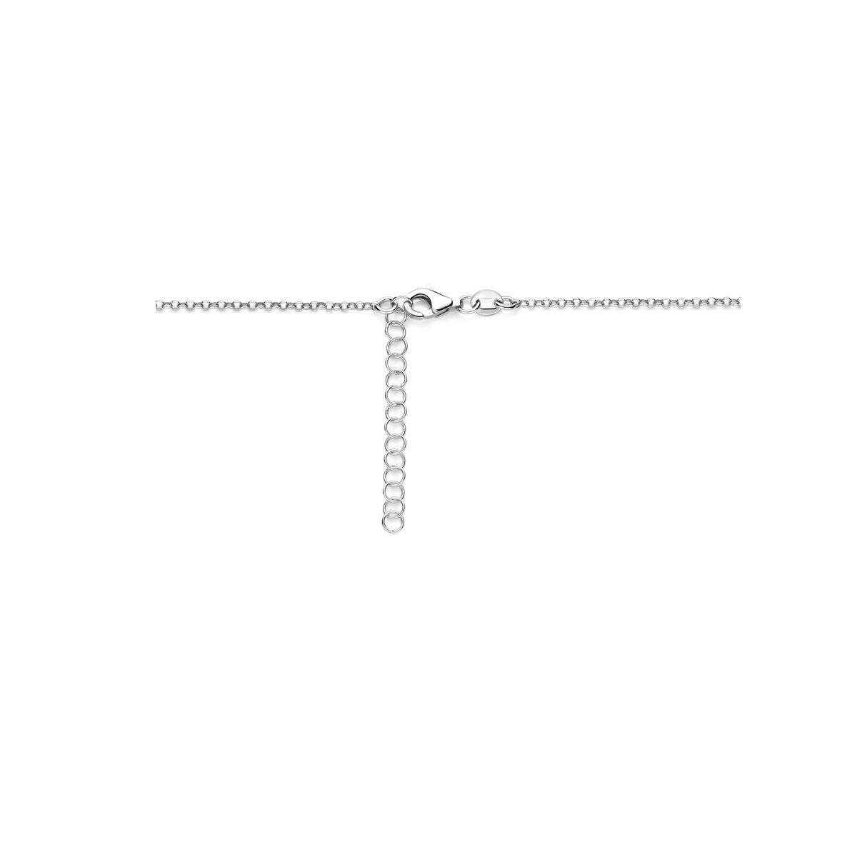 Collar de plata de mujer con colgante en forma de gota – rodiado 925 41 + 4 cm