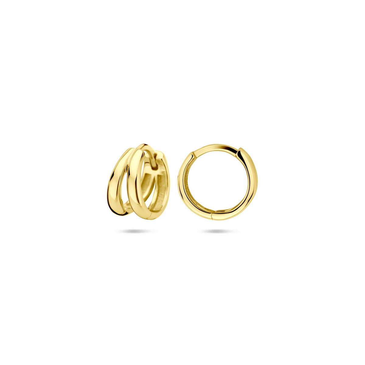 Aros chapados en oro de plata – 10x6 mm