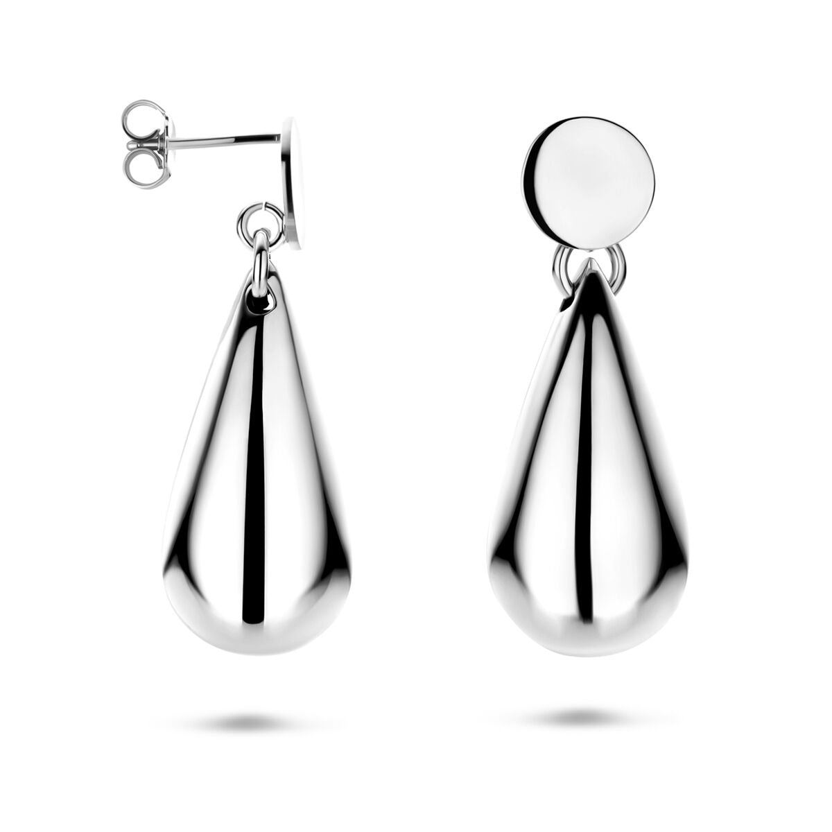 Pendientes de plata en forma de gota rodiados 925 de mujer