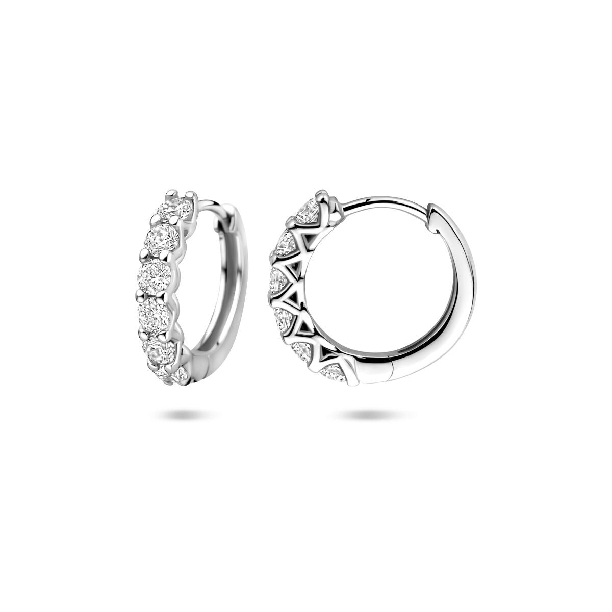 Aros de plata con circonitas 14,5 mm