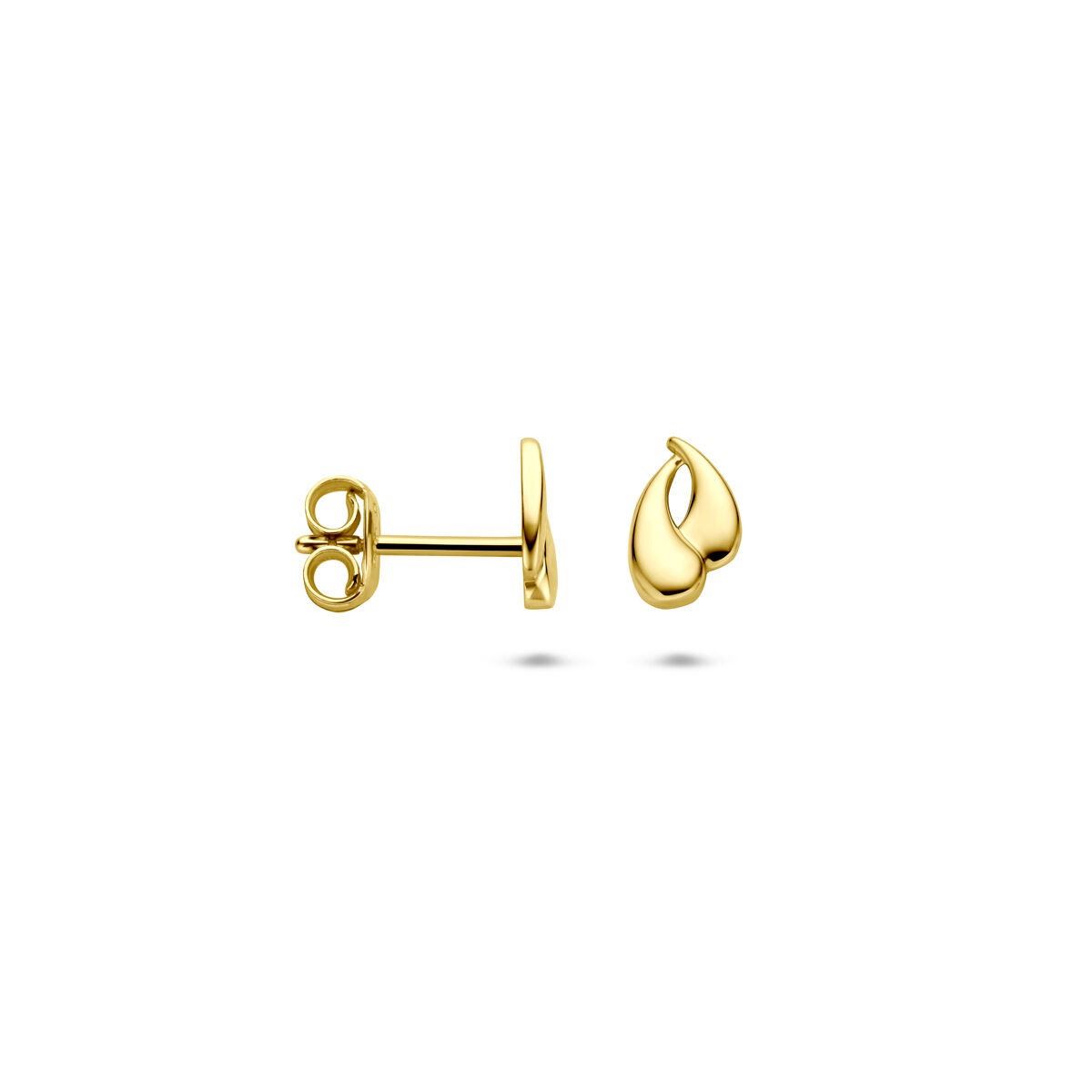 pendientes de botón de oro amarillo – 7.5 mm
