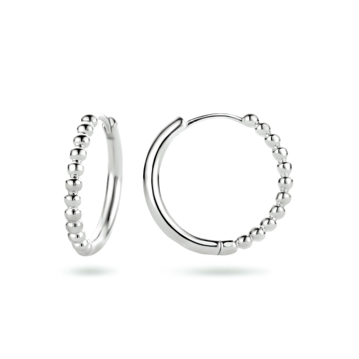 aros de plata rodiado