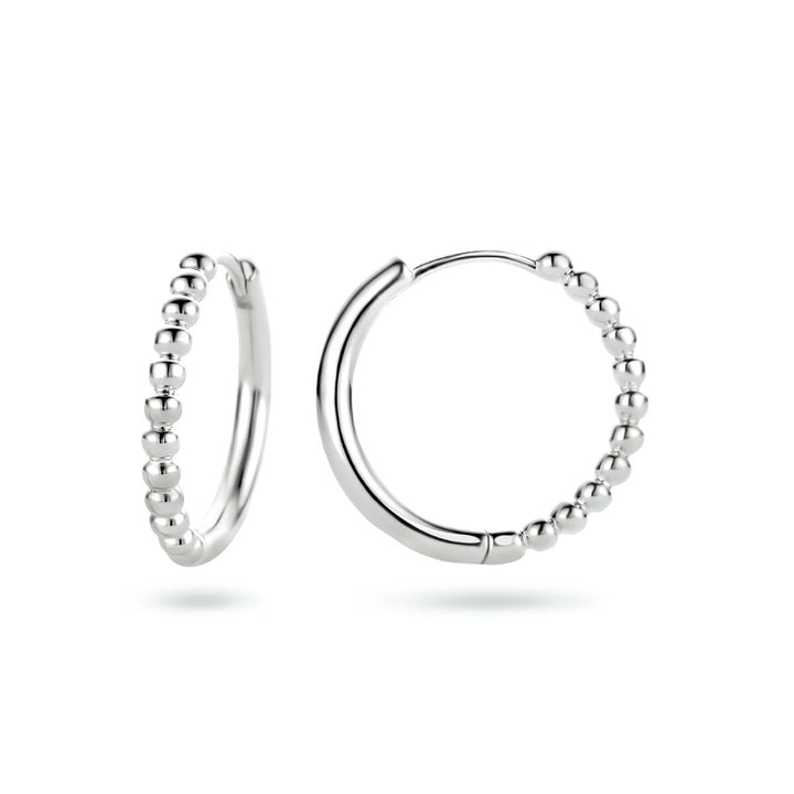 aros de plata rodiado