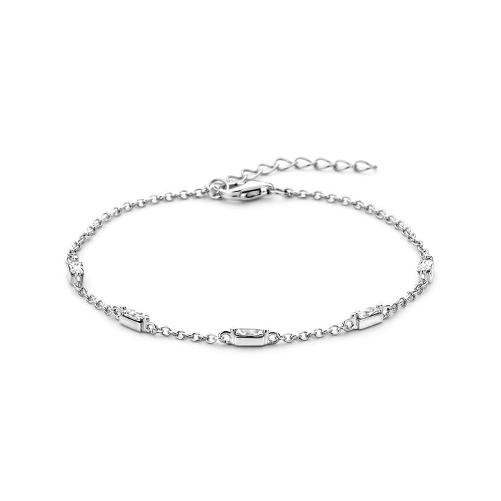 Zilveren armband met zirkonia – gerhodineerd 925 zilver