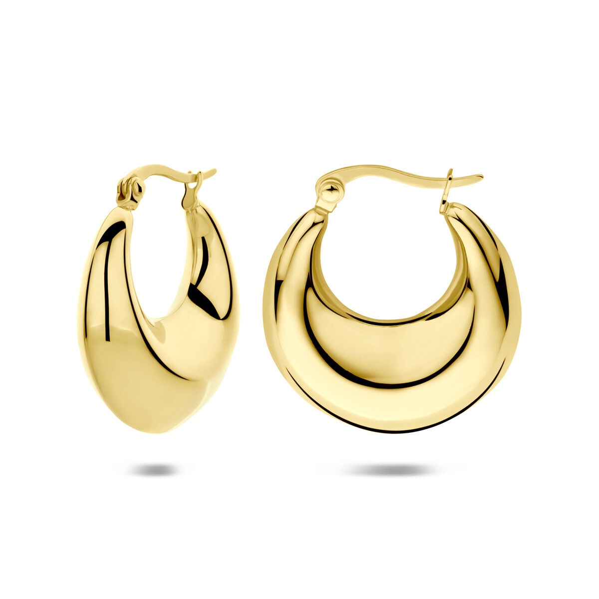 Aros chapados en oro 28x10mm