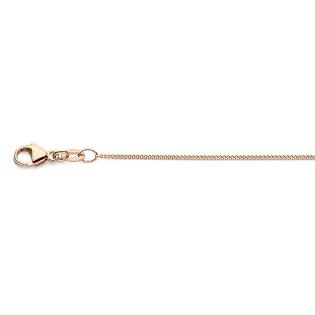 Collar gourmette de 18 quilates en oro rosa, con un cierre de langosta y longitud de 45 cm.