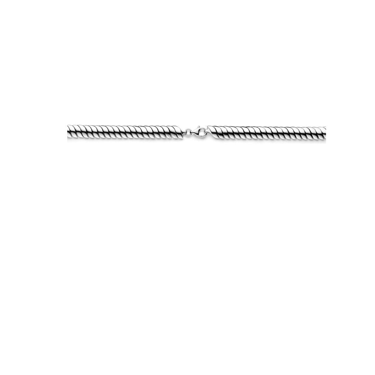 Collar de mujer de plata – Omega eslabón plateado 9 mm 45 cm