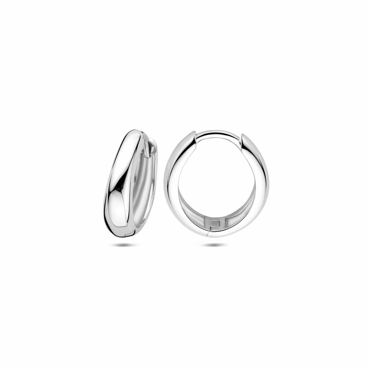 Aros de mujer – plata rodiada 925, 15 mm