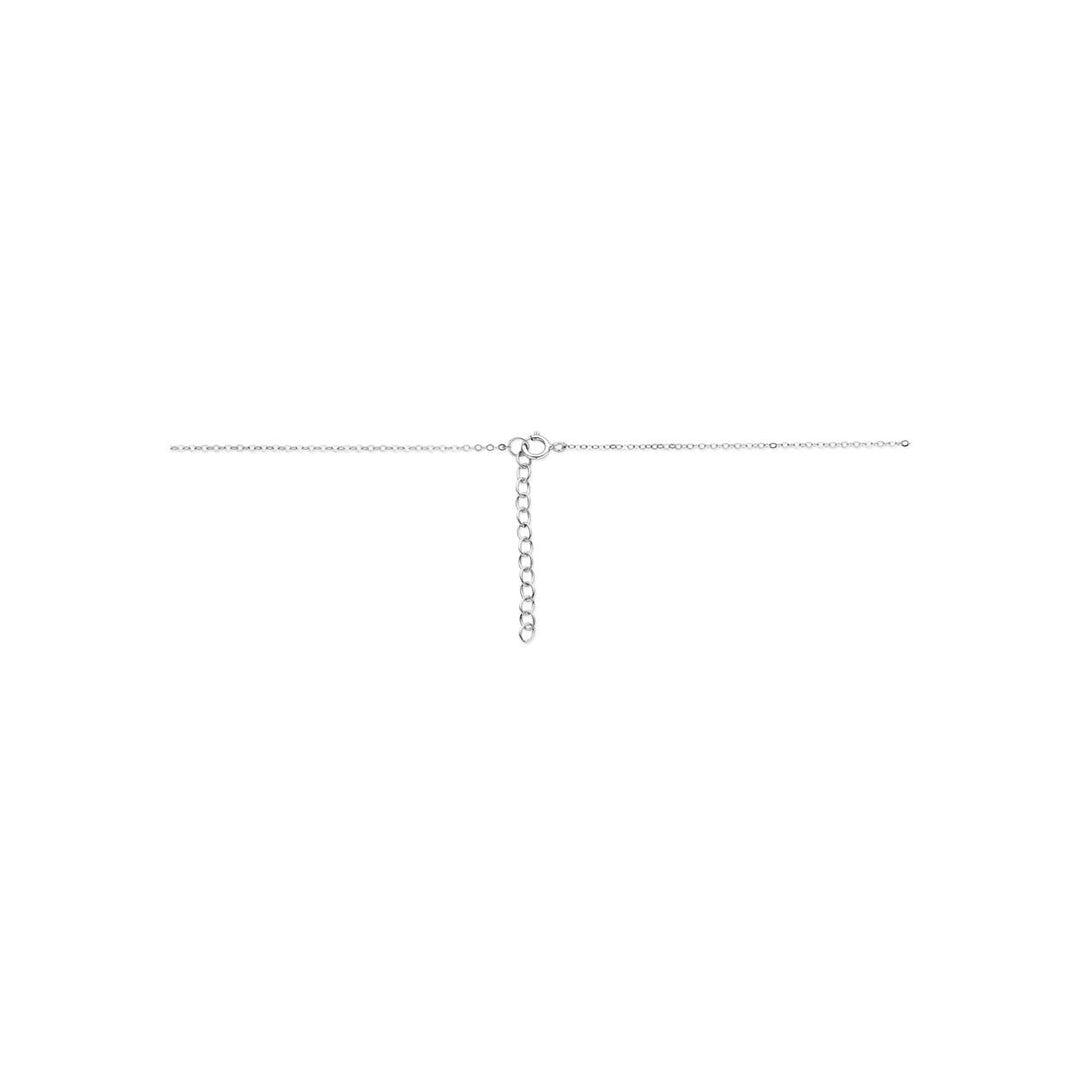 Gerhodineerd 925 Y-collier met zirkonia