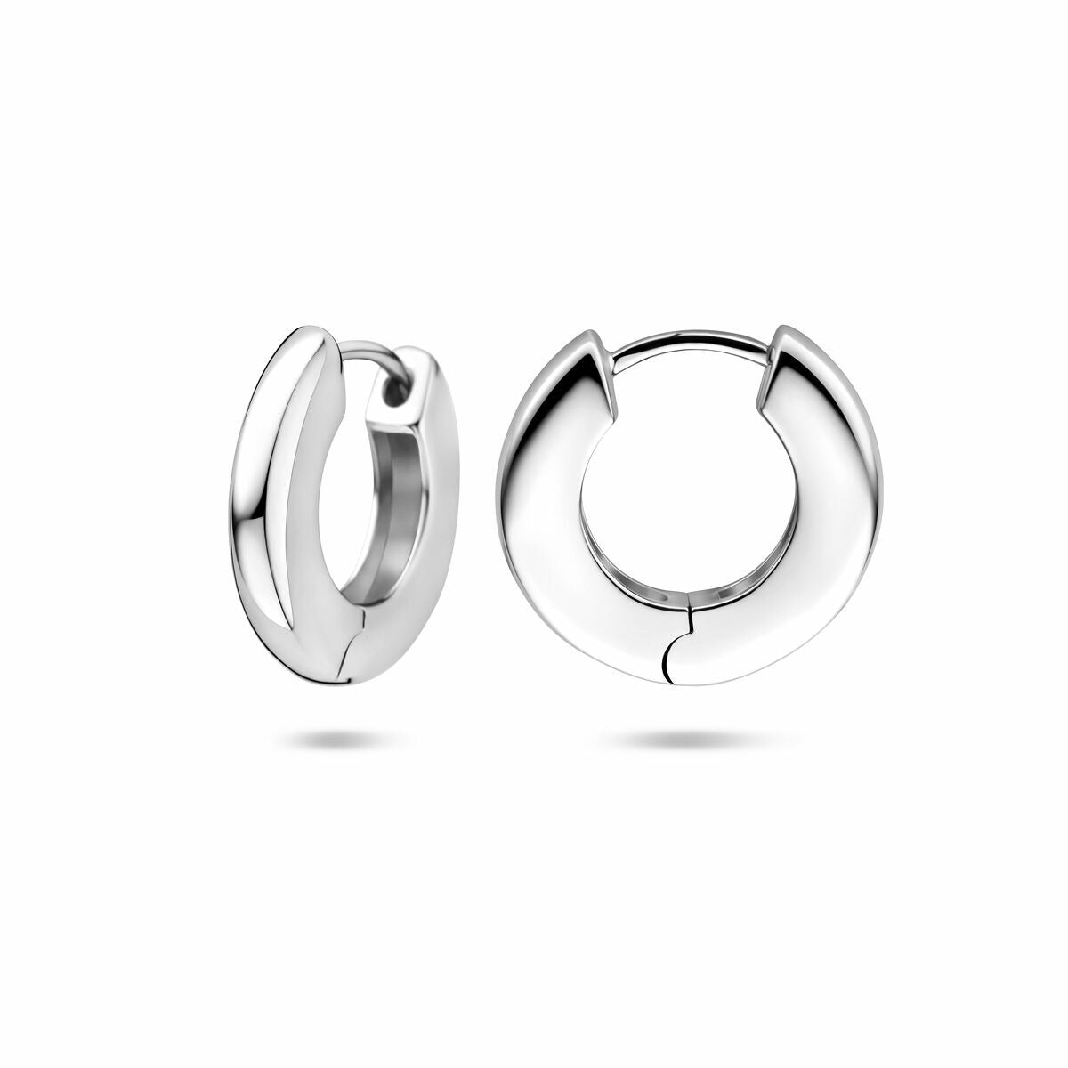 Aros de plata con cierre de bisagra – plata 925 rodiada