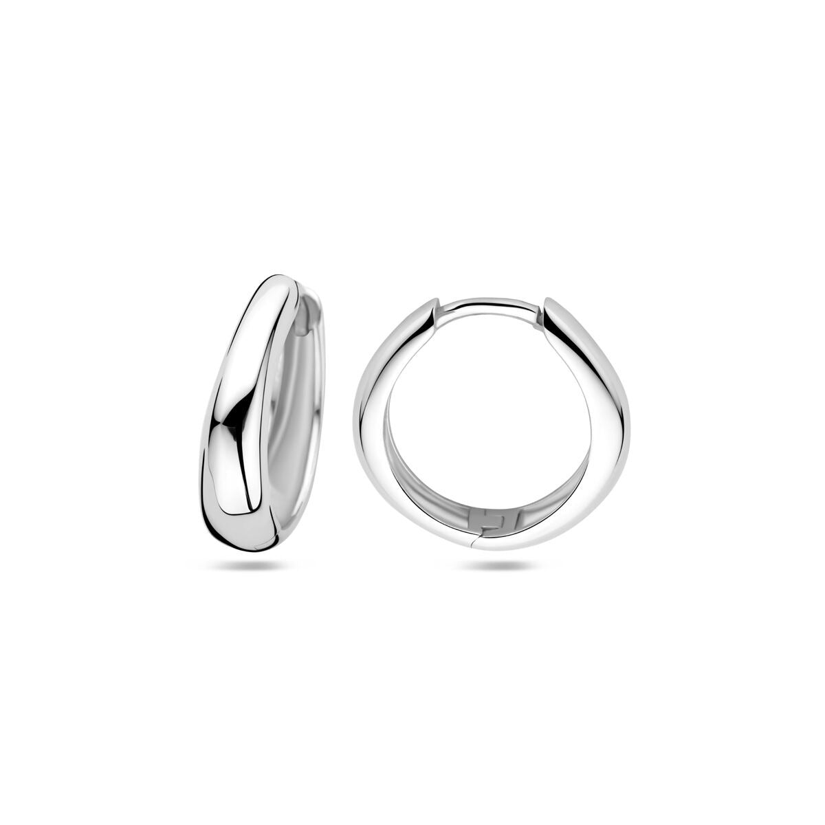 Aros de mujer – rodiado plata 925, 16,5 mm