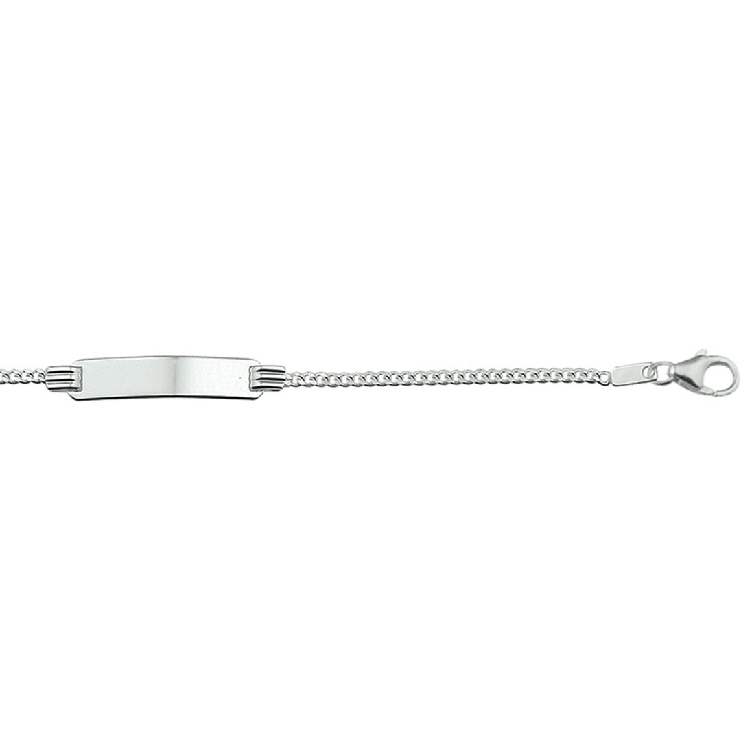 pulsera gourmet 11 - 13 cm plata rodiada