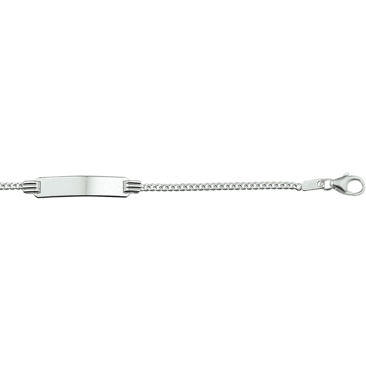 pulsera gourmet 11 - 13 cm plata rodiada