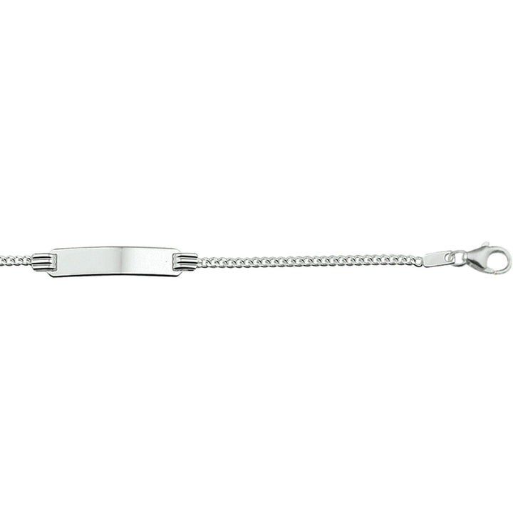 pulsera gourmet 11 - 13 cm plata rodiada